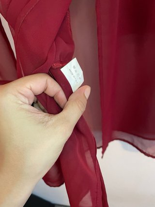 Camicia trasparente Bordeaux
