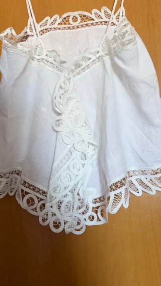 Blusa lino bordada ZW Collection Zara