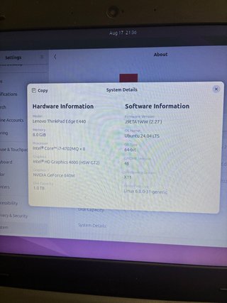 Lenovo ThinkPad E440 Portátil