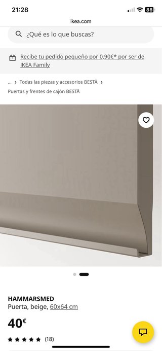 Puerta HAMMARSMED IKEA