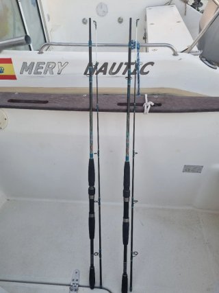 2 cañas de pesca para embarcación