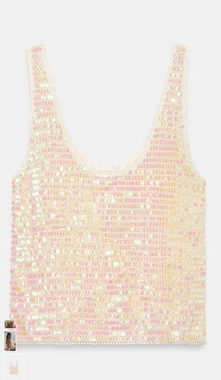 Top tirantes lentejuelas Zara multicolor