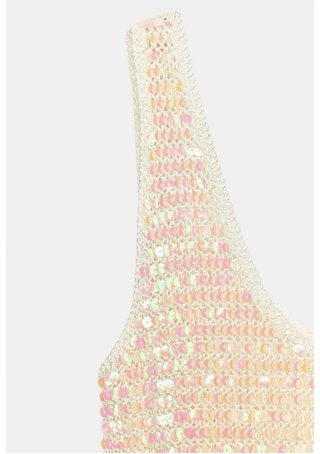 Top tirantes lentejuelas Zara multicolor