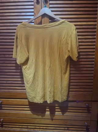 Camiseta Zara Ocre Manga Corta Talla L