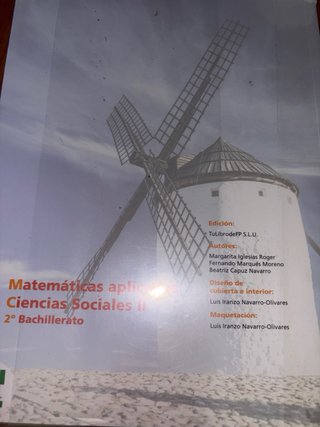 Matemáticas aplicadas a Ciencias sociales 2bach