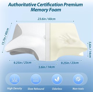 Almohada Cervical HOMCA Ergonómica 2 en 1