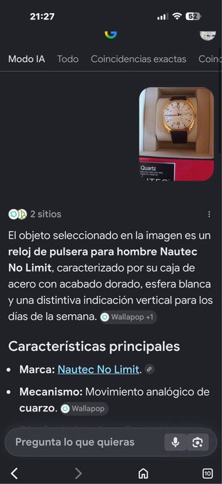 Reloj Nautec No Limit Dorado y Negro