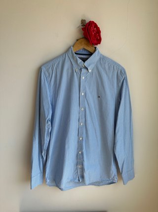 Camisa Tommy Hilfiger logo a cuadros Talla M