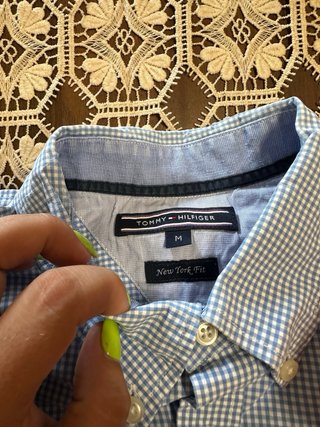 Camisa Tommy Hilfiger logo a cuadros Talla M