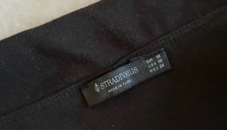 Top Stradivarius Negro Manga Larga