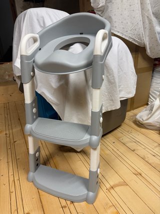 Adaptador WC niño escalonado gris