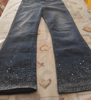 Jeans Twinset vita bassa glitterati taglia 27