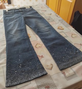 Jeans Twinset vita bassa glitterati taglia 27