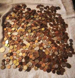 Lote de monedas antiguas variadas