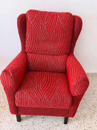 Butacon tapizado en rojo
