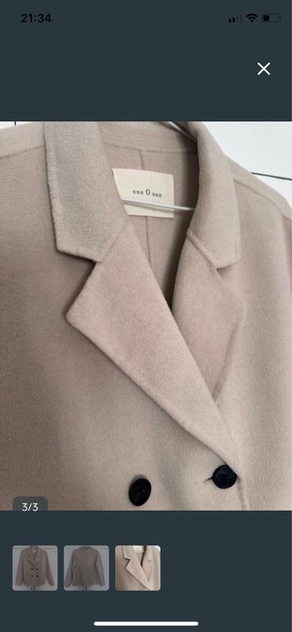Abrigo corto Eseoese beige talla única