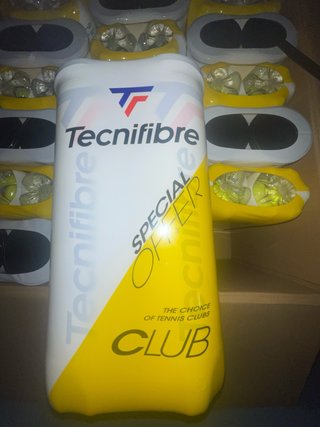 CAJON DE BOLAS TECNIFIBRE CLUB TENIS 18 BIPACK X4