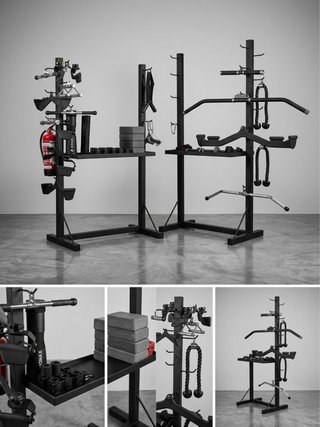 Soporte para accesorias de gimnasio