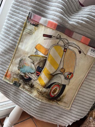 Bolso de tela con estampado de Vespa