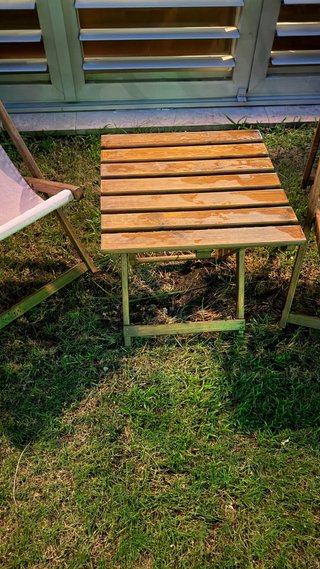 Conjunto 2 hamacas y mesa de jardín