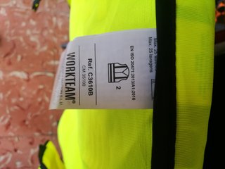 Chaleco reflectante Workteam amarillo Talla S/M