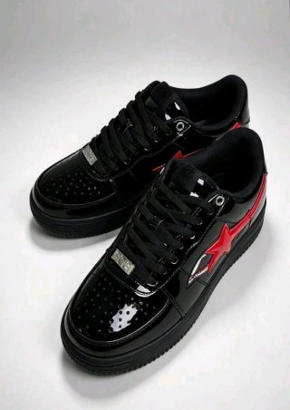 BAPE Zapatillas Negras y Rojas talla la que sea