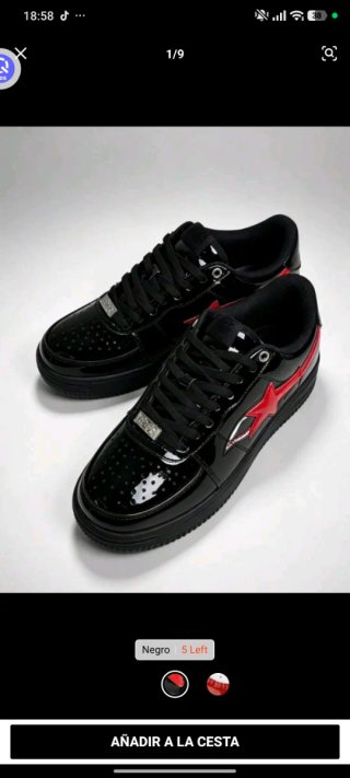 BAPE Zapatillas Negras y Rojas talla la que sea