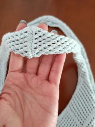 Bolso de ganchillo azul verano