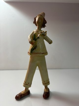 Pareja figuras cerámica flores