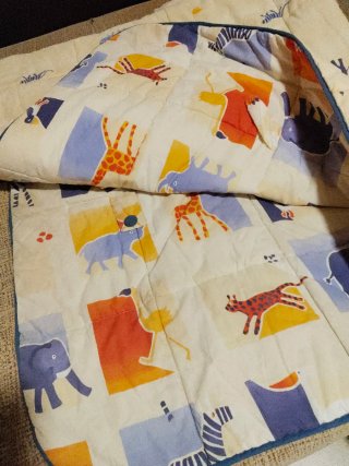 Edredón reversible infantil animales