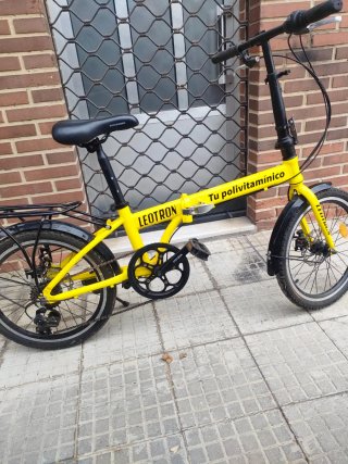 Bicicleta Plegable Amarilla LEOTRON
