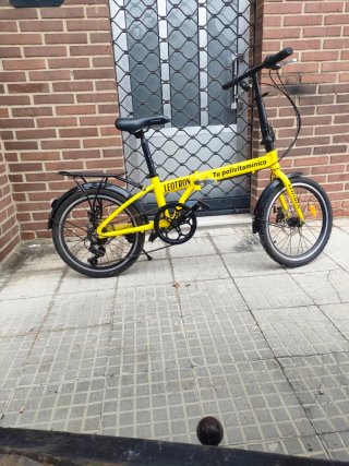 Bicicleta Plegable Amarilla LEOTRON