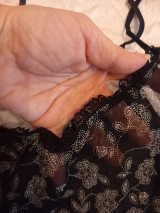 Completo intimo Bolleblu nero pizzo floreale