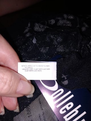 Completo intimo Bolleblu nero pizzo floreale