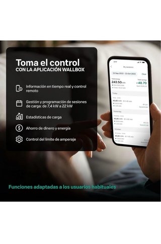 Wallbox Pulsar MAX 22kW Cargador Coche Eléctrico