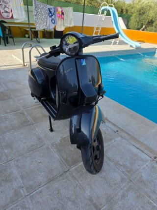 Vespa PX 200 Disco full black