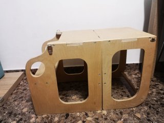 Alzador Montessori convertible en mesa