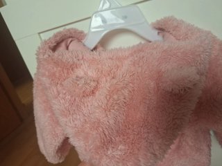 Chaqueta rosa peluche cremallera