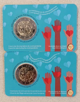 Bélgica 2022 moneda 2€ BU Cuidados Pandemia