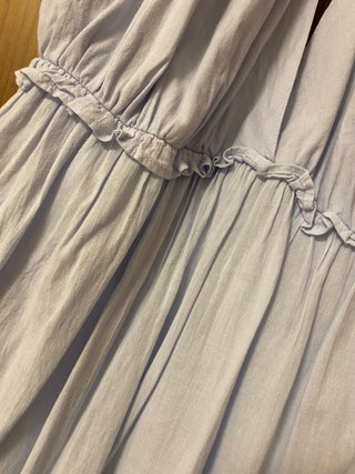 Vestido mujer azul con volantes