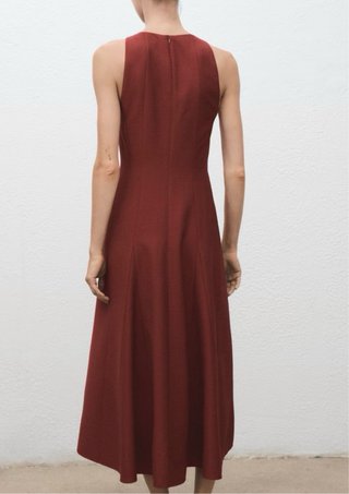 Vestido Mango Naranja Tostado. Talla S