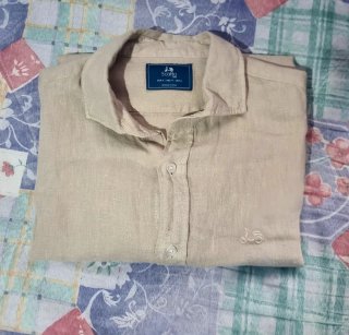 Camisa Scotta Hombre Talla M Beige Sin Estrenar