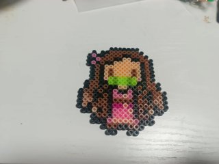 Nezuko Kamado Hama Beads Llavero