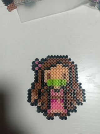 Nezuko Kamado Hama Beads Llavero