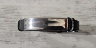 Pulsera de Berserk Plata y Negra con simbolo