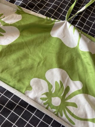 Top Hawaiano Flores Verde