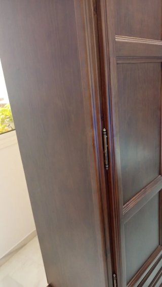 Dormitorio Completo Madera Maciza - Nogal Glaseado