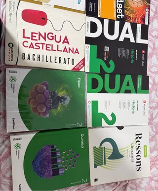 libros para segundo de bachillerato, 20€ cada uno
