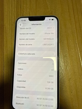 iPhone 16e Apple en perfecto estado nunca reparado