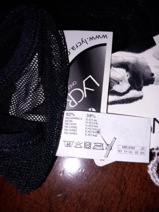 Perizoma donna pizzo nero Lovable taglia IT. 3